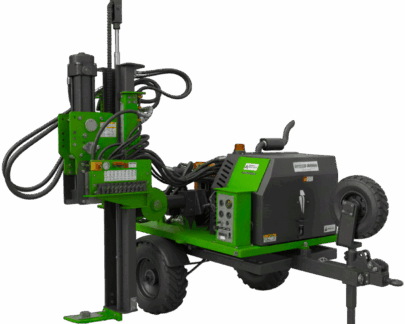 Bate-Estacas Montado em Reboque Mazaka MW600-TL